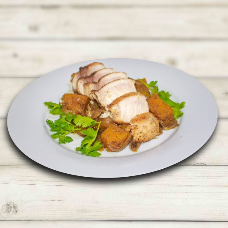 SEARED FISH WITH CURRIED PUMPKIN