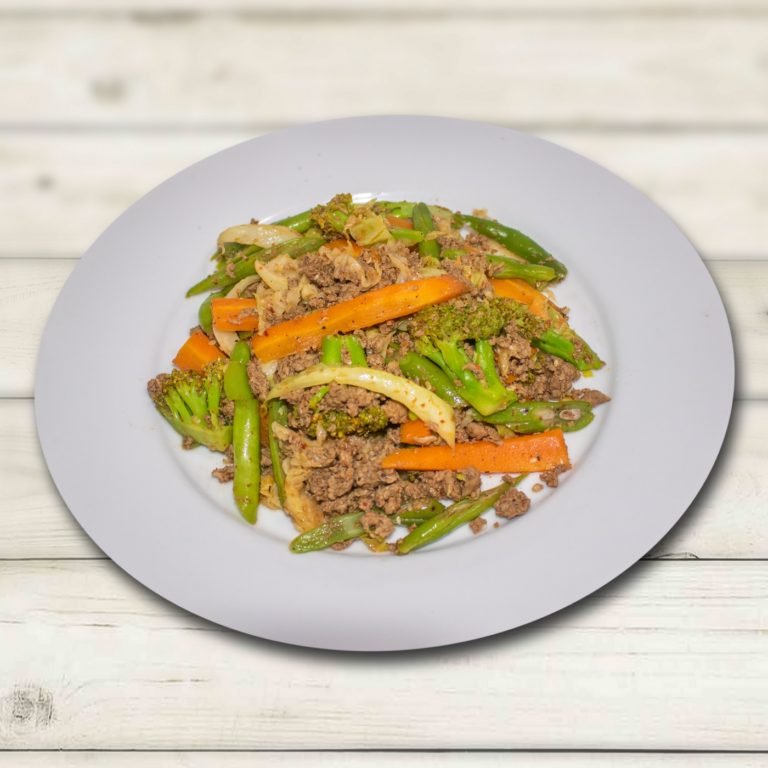 KOREAN GROUND BEEF WITH VEGETABLES