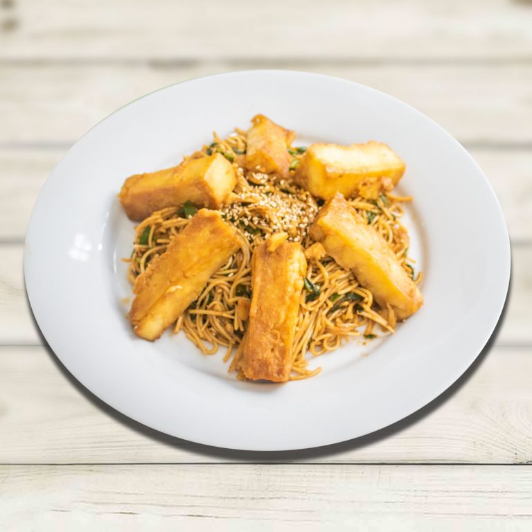 GINGER-SPINACH NOODLES WITH TOFU