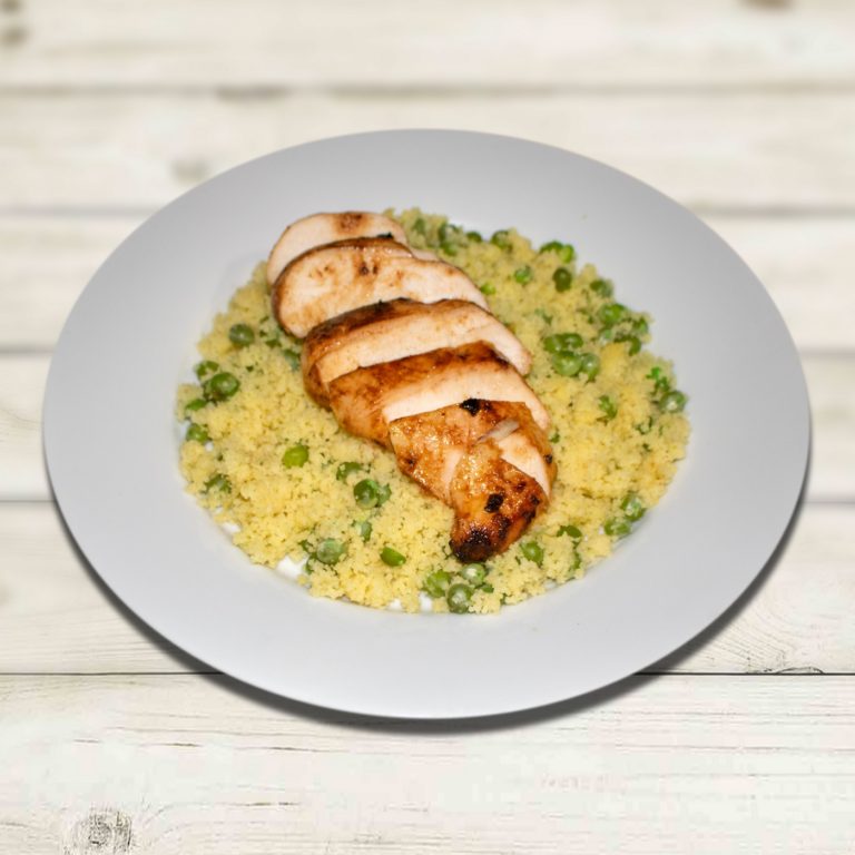 CHICKEN OVER COUSCOUS PILAF