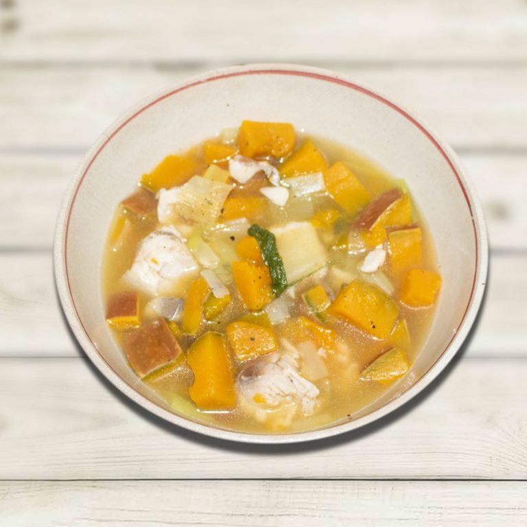 COD AND PUMPKIN SOUP