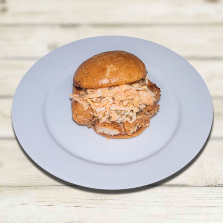 BLACKENED FISH SANDWICH WITH CABBAGE