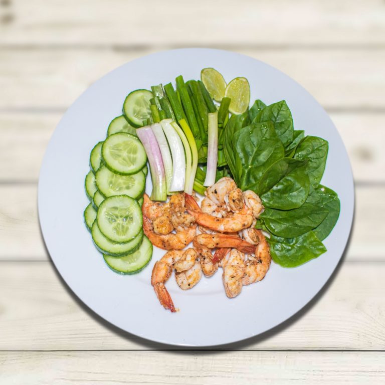 SPICY PRAWNS WITH SPINACH