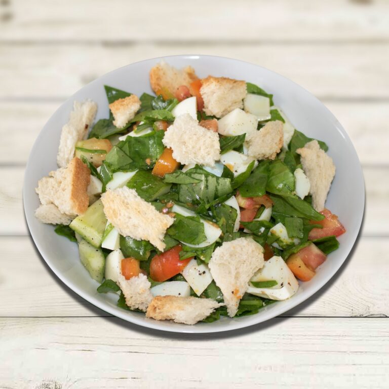EGG WHITE SALAD WITH CRUSTY CROUTONS