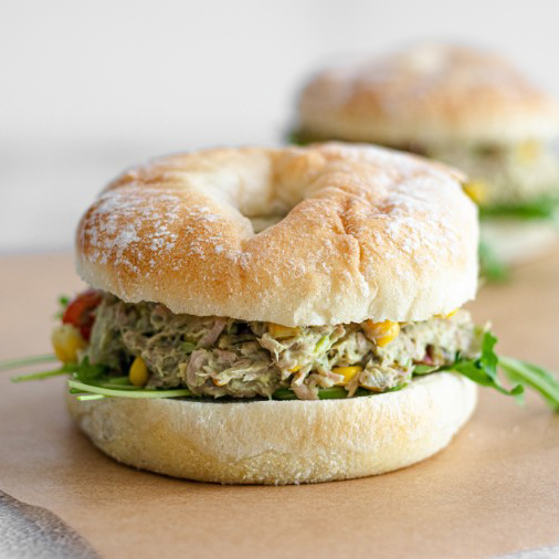 Avocado Tuna Bagel