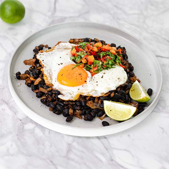 Black Bean Parmesan Egg Skillet
