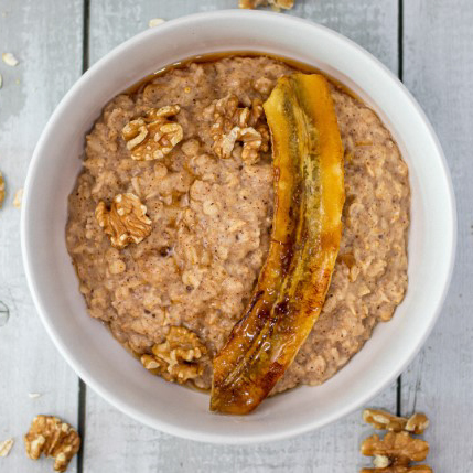 Caramelized Banana & Walnut Porridge