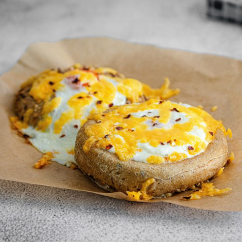 Cheesy Bagel Egg Nests