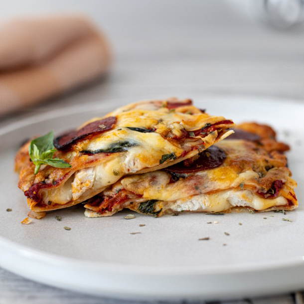 Cheesy Chicken Pizzadilla