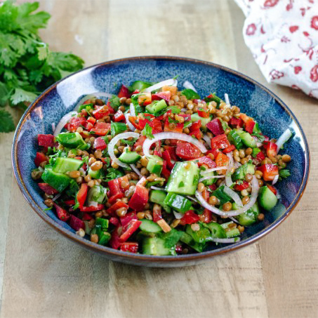 Lentil Herb Crunch Salad