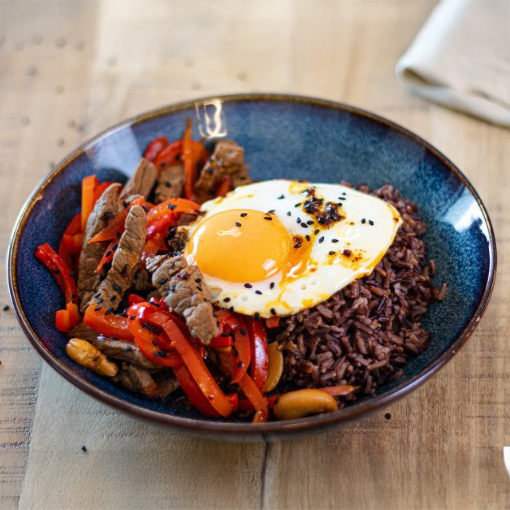 Gochujang Beef & Black Rice Bowls