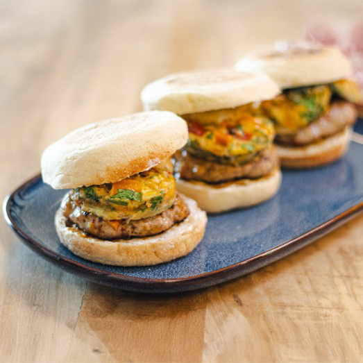 Hot Honey Breakfast Muffins