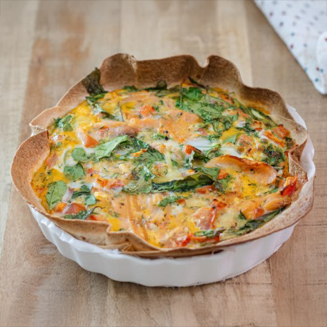 Smoked Salmon Tortilla Quiche