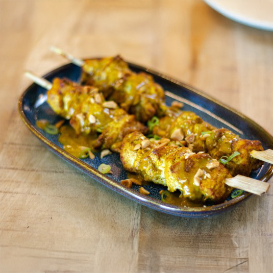 Air Fryer Chicken Satay Skewers