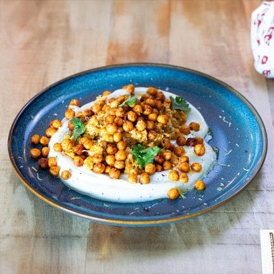 Harissa Scrambled Eggs & Chickpeas