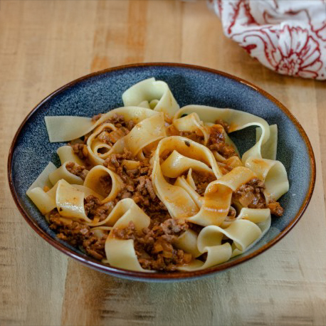 Sweet & Spicy Beef Pappardelle