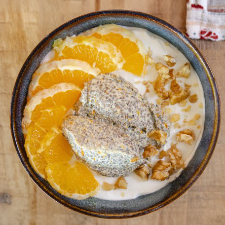 Orange Chia Yogurt Pots