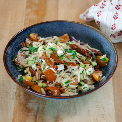 Orzo Salad with Lemon Dressing