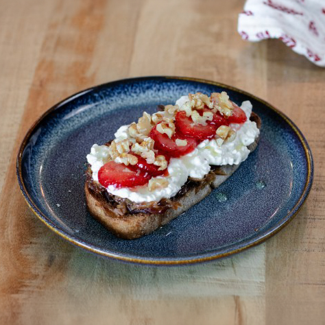 Sticky Toffee & Strawberry Toast
